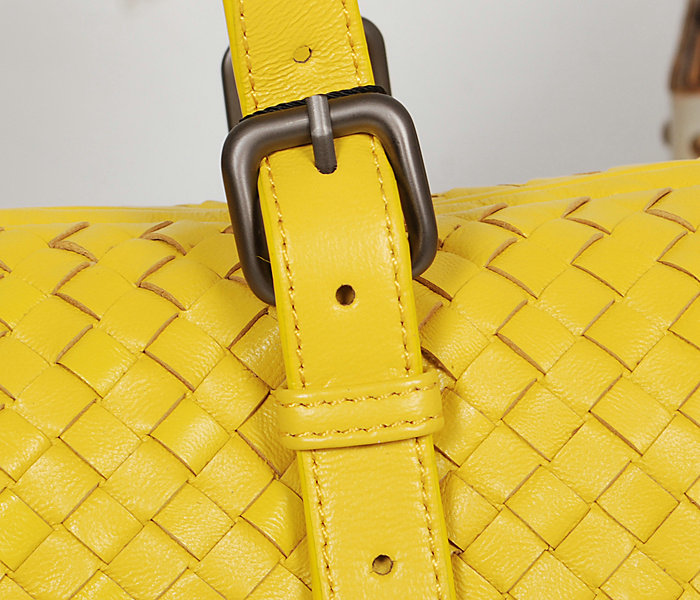 Bottega Veneta krim intrecciato calf bag 1048S lemon yellow - Click Image to Close